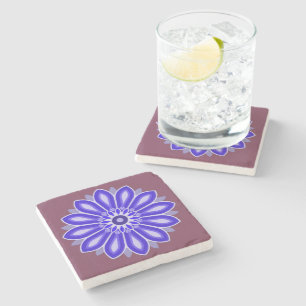 DESSOUS-DE-VERRE EN PIERRE CADEAU DE FLEURS POUR LA FILLE DE MÈRE AMIE DE SOE