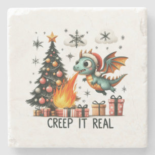 Dessous-de-verre En Pierre Cadeau De Noël Crée Réel
