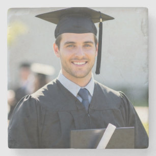 Dessous-de-verre En Pierre Cadeau de photo de remise de diplôme personnalisé