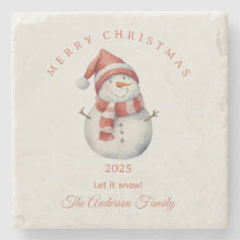 Cadeau de thème de Noël à l'aquarelle de bonhomme