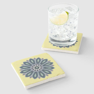 DESSOUS-DE-VERRE EN PIERRE CADEAU FLEUR POUR MAMAN FILLE SOEUR AMIE ENSEIGNAN