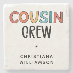 Dessous-de-verre En Pierre Cadeau personnalisé de cousins jumelés Cousins
