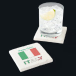 Dessous-de-verre En Pierre Cadeau personnalisé Fête de la République drapeau<br><div class="desc">Célébrez votre héritage avec style grâce à ce dessous de verre en pierre personnalisé Fête de la République drapeau italien Fierté. Fabriqué à partir de pierre durable avec une finition premium, il protège vos surfaces tout en affichant une fierté italienne audacieuse. Ajoutez votre nom ou un texte personnalisé pour le...</div>