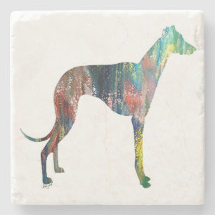Dessous-de-verre En Pierre Cadeaux de lévrier, amoureux des chiens, lévrier