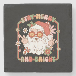 Dessous-de-verre En Pierre Cadeaux De Noël Restez Joyeux Et Lumineux