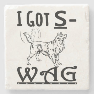 Dessous-de-verre En Pierre Cadeaux swag - J'ai du swagg - Remuer la queue de