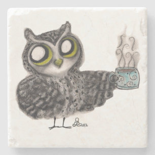 Dessous-de-verre En Pierre café de hibou