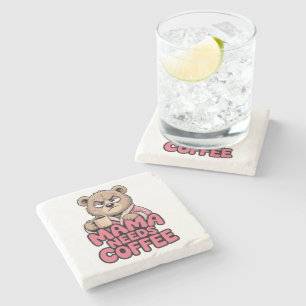 Dessous-de-verre En Pierre Café Maman Ours