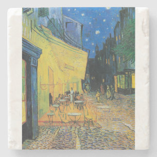 Dessous-de-verre En Pierre Cafe Terrace at Night 1888 par Vincent van Gogh