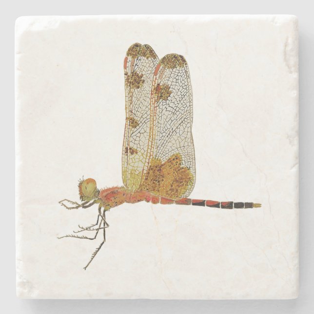 Dessous-de-verre En Pierre Calico Pennant Side View Dessous de verre (Devant)