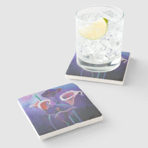 Dessous-de-verre En Pierre Callas Violet Lilac Et Violet Art