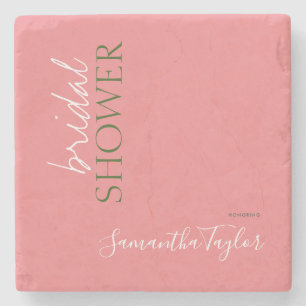 Dessous-de-verre En Pierre Calligraphie chic Fête des mariées minimaliste