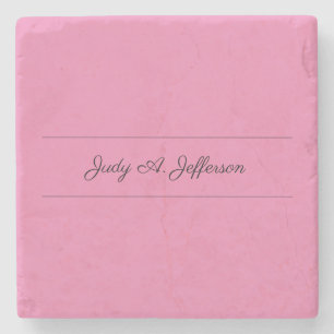 Dessous-de-verre En Pierre Calligraphie minimaliste classique de la parisienn