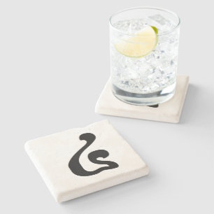 Dessous-de-verre En Pierre Cambodian Number 4 / Four / ៤ (Buen) Khmer Script