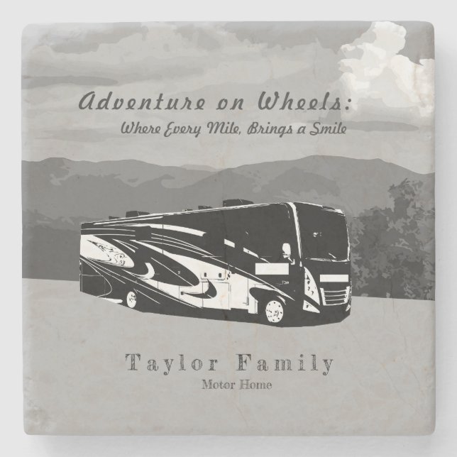 Dessous-de-verre En Pierre Caméra RV Motorhome (Devant)