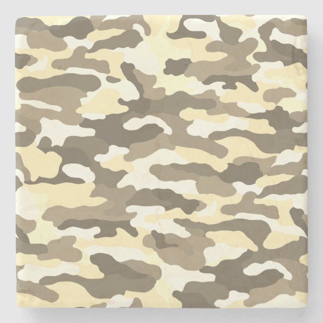 Dessous-de-verre En Pierre Camouflage du désert (Devant)