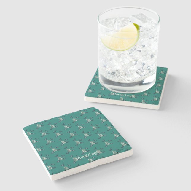 Dessous-de-verre En Pierre canards pattern_6, l'amie d'une fille (Côté)