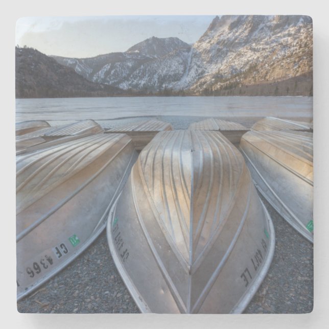 Dessous-de-verre En Pierre Canoë au lac (Devant)