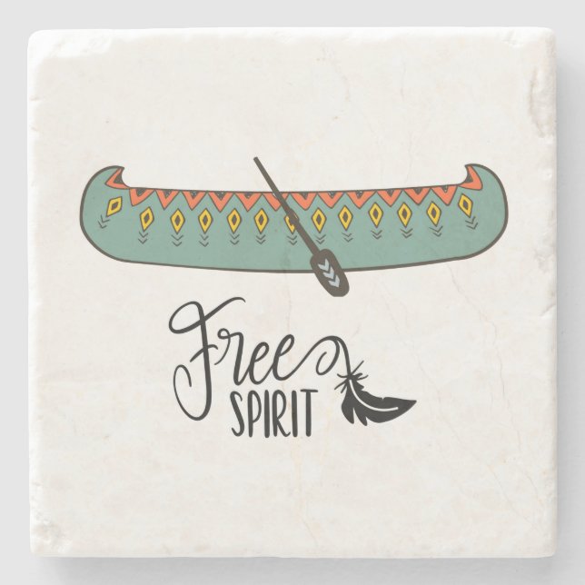 Dessous-de-verre En Pierre Canot Spirit Libre (Devant)