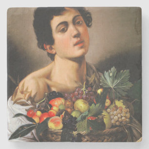 Dessous-de-verre En Pierre Caravaggio - Garçon Avec Panier De Fruits