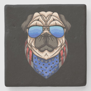 Dessous-de-verre En Pierre Carlin Hipster Lunettes de soleil USA Bandana