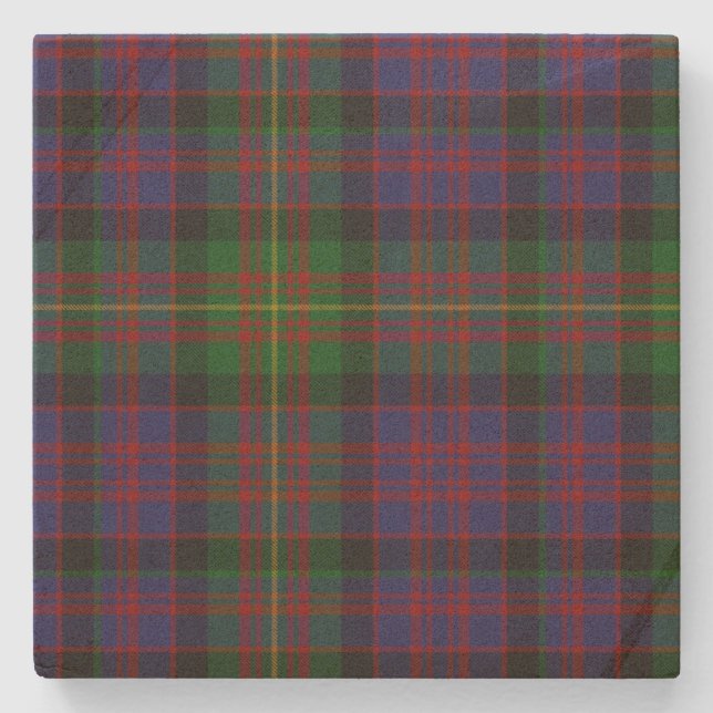 Dessous-de-verre En Pierre Carnegie Clan Tartan Plaid Dessous de verre en pie (Devant)