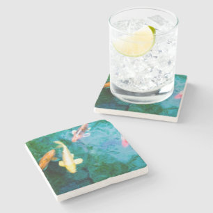 Dessous-de-verre En Pierre Carpe Koï 