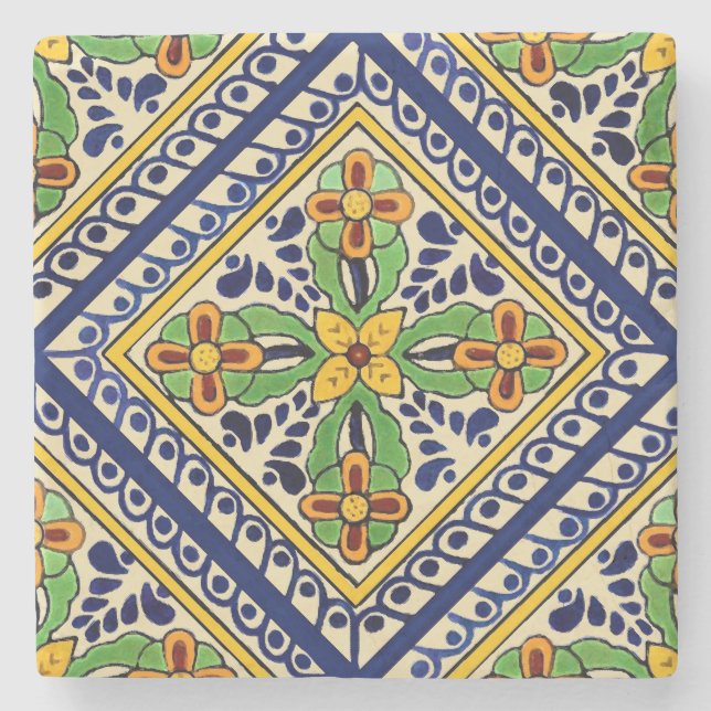Dessous-de-verre En Pierre Carreau de Talavera (Devant)