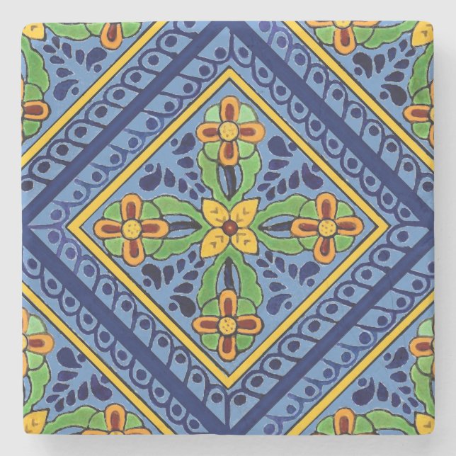 Dessous-de-verre En Pierre Carreau de Talavera (Devant)