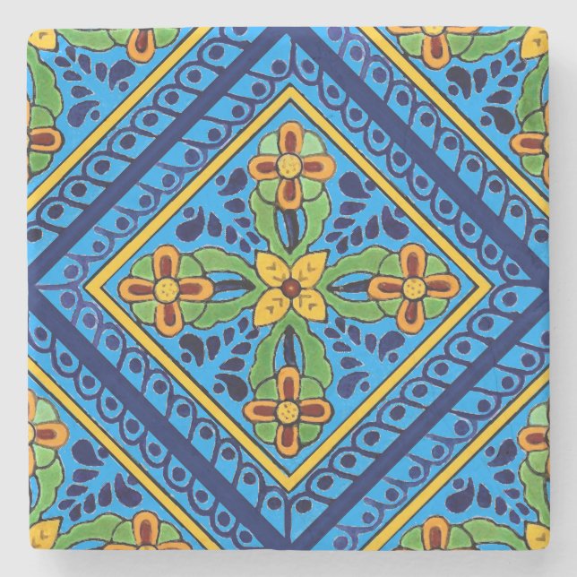 Dessous-de-verre En Pierre Carreau de Talavera (Devant)