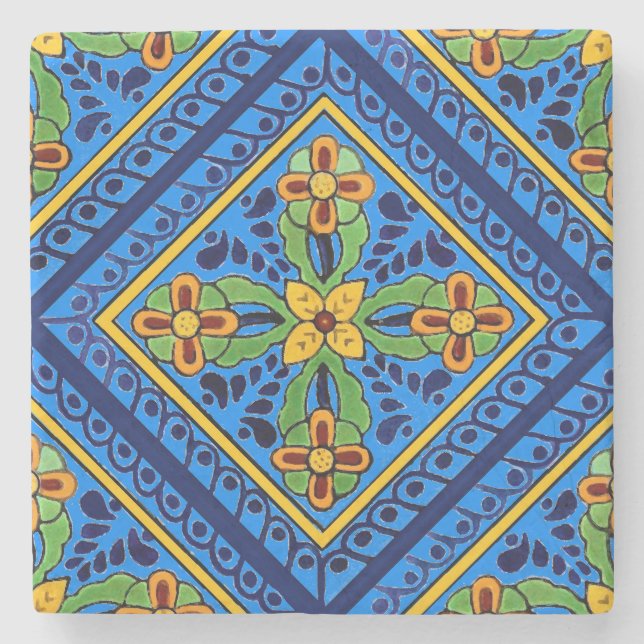 Dessous-de-verre En Pierre Carreau de Talavera (Devant)