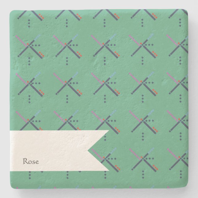 Dessous-de-verre En Pierre Carrelage de l'aéroport PDX| Un tapis précieux (Devant)