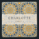 Dessous-de-verre En Pierre Carrelage espagnol Motif coloré Mariage carte plac<br><div class="desc">Carrelage Espagnol Motif Mariage coloré Place Card Dessous de verre en pierre Peut être entièrement customisé pour répondre à vos besoins. © Gorjo Designs. Fait pour vous via la plateforme Zazzle. // Besoin d'aide pour customiser votre design ? Vous avez d'autres idées ? N'hésitez pas à me contacter (Zoe) directement...</div>