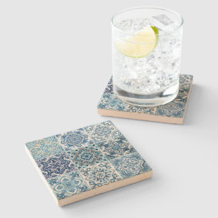 Dessous-de-verre En Pierre Carrelage méditerranéen, Portugais, Azulejo, Majol