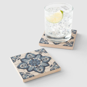 Dessous-de-verre En Pierre Carrelage méditerranéen, Portugais, Azulejo, Majol