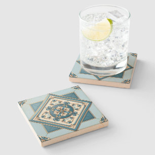 Dessous-de-verre En Pierre Carrelage méditerranéen, Portugais, Azulejo, Majol