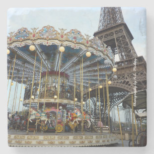 Dessous-de-verre En Pierre Carrousel de Paris (et Tour Eiffel)