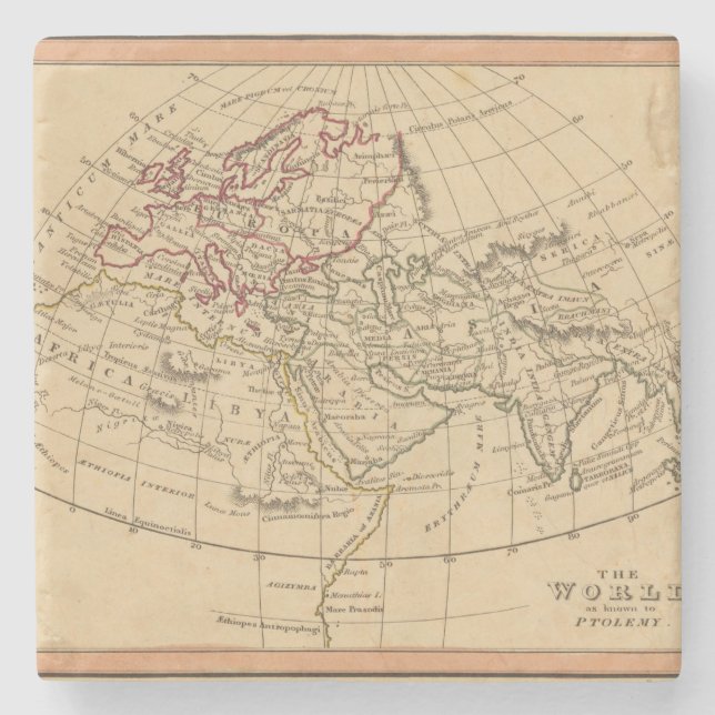 Dessous-de-verre En Pierre Carte classique du monde (Devant)