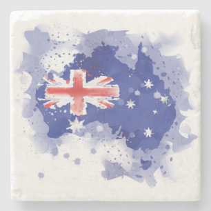 Dessous-de-verre En Pierre Carte d'aquarelle de l'Australie