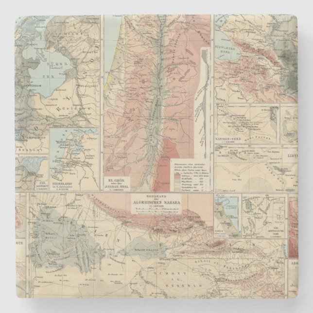 Dessous-de-verre En Pierre Carte d'atlas de Tieflander (Devant)