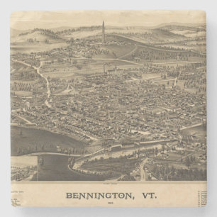 Dessous-de-verre En Pierre Carte de cru de Bennington, Vermont