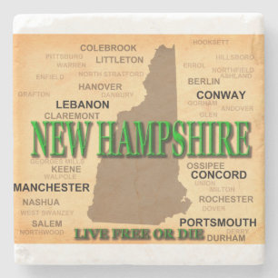 Dessous-de-verre En Pierre Carte de cru du New Hampshire