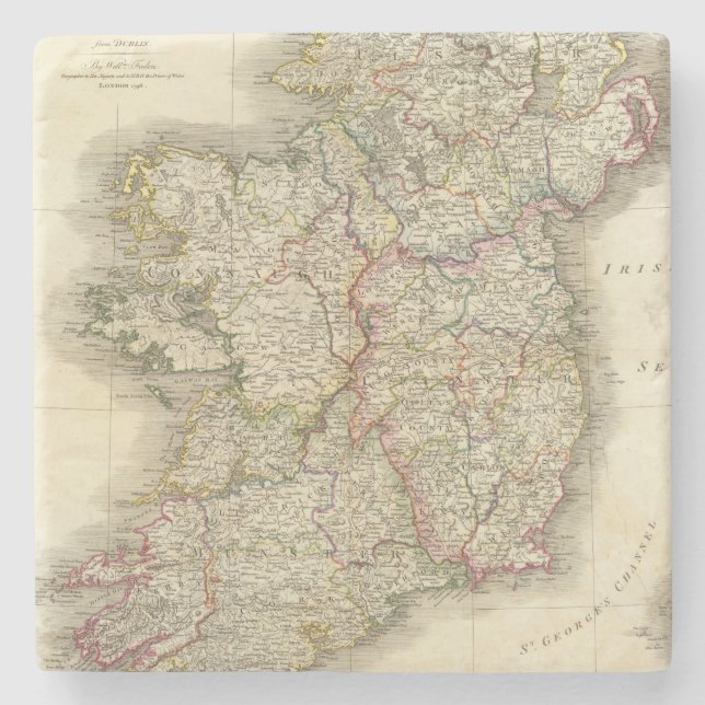 Dessous-de-verre En Pierre Carte de l'Irlande (Devant)