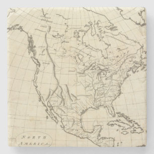 Dessous-de-verre En Pierre Carte d'ensemble de l'Amérique du Nord