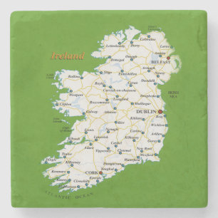Dessous-de-verre En Pierre Carte des dessous de verre de l'Irlande