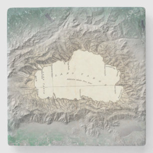 Dessous-de-verre En Pierre Carte du lac Tahoe