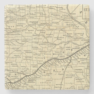 Dessous-de-verre En Pierre Carte du Missouri 2