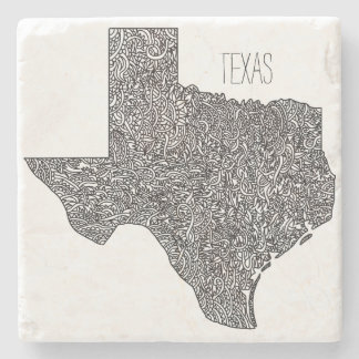 Dessous-de-verre En Pierre Carte du Texas