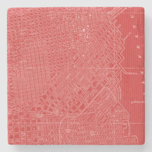 Dessous-de-verre En Pierre Carte graphique de San Francisco