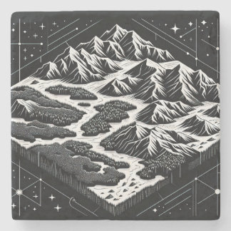 Dessous-de-verre En Pierre Carte Magic Mountain